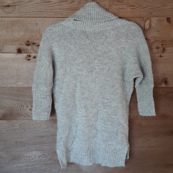 Express Gray Metallic Cowl Neck Sweater SIe XSmall - Picture 2 of 3